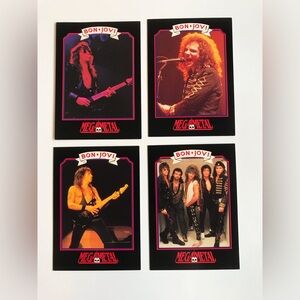 MegaMetal Mega Metal 1991 Bon Jovi Card Set Lot